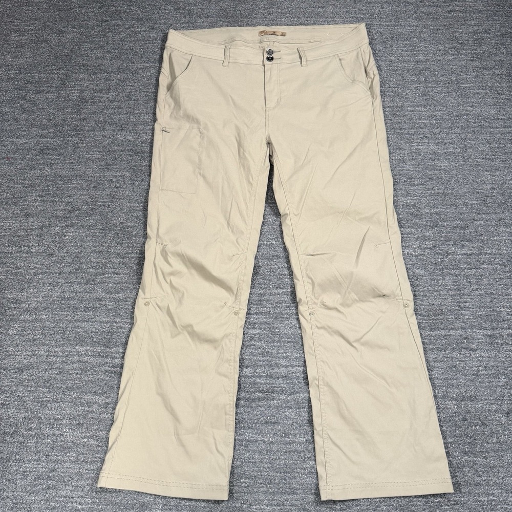 Prana Halle Pants Women 18 Beige Outdoor Convertible Gorpcore Hike Trail Camp